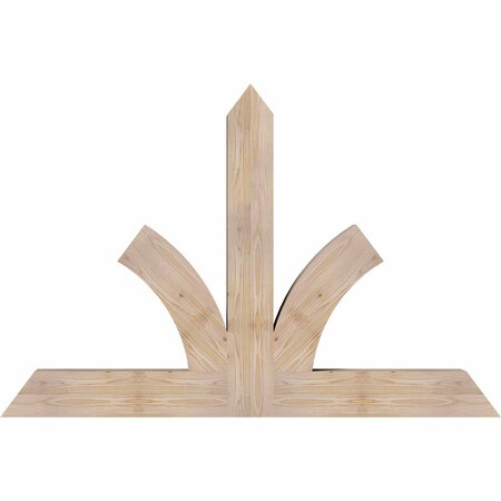 Ekena Millwork Richland Smooth Timber Gable Bracket, Douglas Fir, 60"W x 40"H x 5 1/2"D x 5 1/2"F, 16/12 Pitch GBW060X40X0606RIC00SDF
